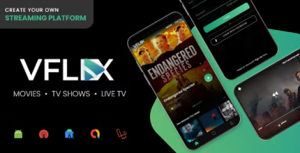 Vflix movies tv shows live tv streaming app with admin panel codermarket.png