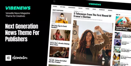 Vibenews digital news magazine theme codermarket.png