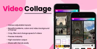 Video collage ios app swift admob support codermarket.png