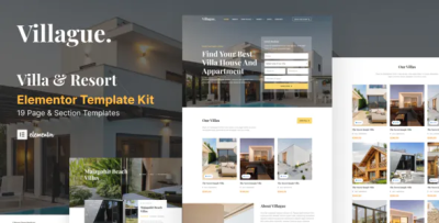 Villague private villa resort elementor template kit codermarket.png
