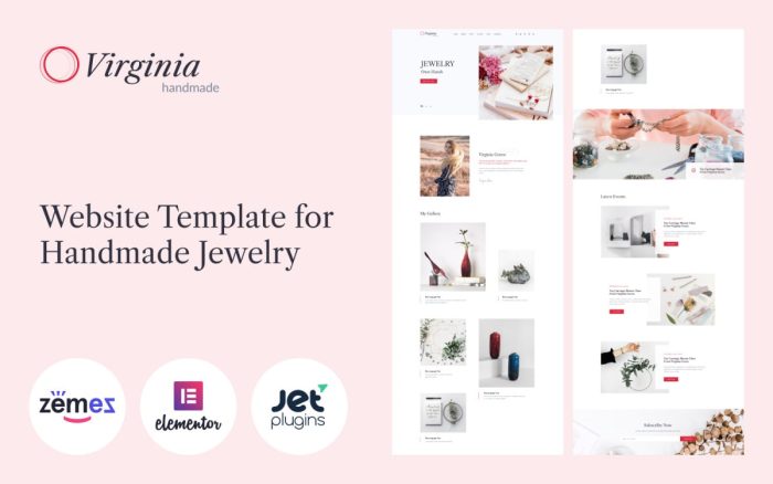 Virginia website template for handmade jewelry with elementor builder.jpg