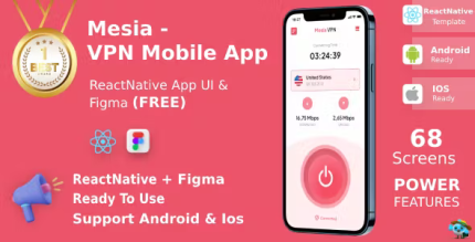 Vpn mobile app ui kit reactnative figma free mesia vpn codermarket.png