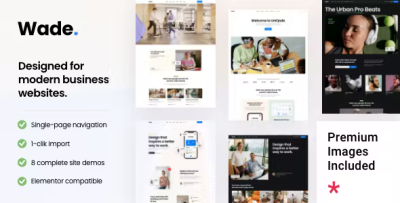 Wade business one page theme codermarket.png