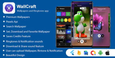 Wallcraft wallpapers and ringtones flutter app codermarket.png