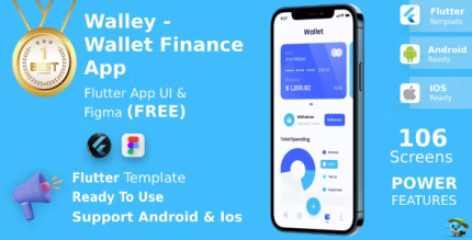 Wallet finance app ui kit flutter figma free walley codermarket.png