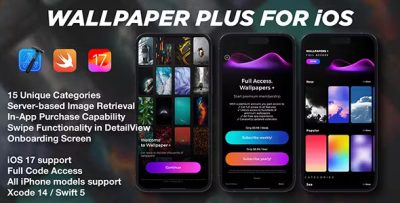Wallpaper pro app for ios swift5 full source code in app purchase .jpg