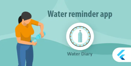 Water drinking reminder flutter app codermarket.png