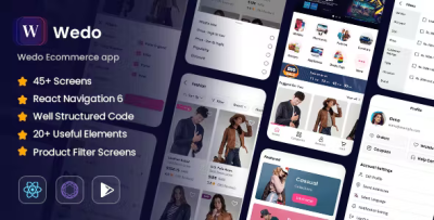 Wedo ecommerce mobile app react native template codermarket.png