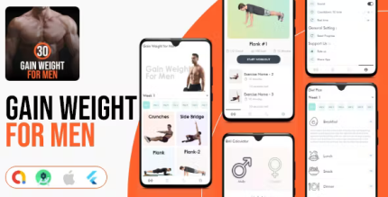 Weight gain for men flutter android ios app workout app fitness app.png