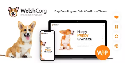 Welsh corgi dog breeding and sale wordpress theme codermarket.png