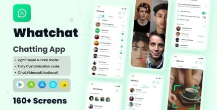 Whatchat chatting app react native cli ui kit codermarket.jpg