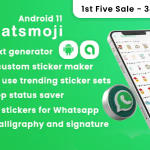 Whatsmoji sticker maker and status saver android 11 supported codermarket.png