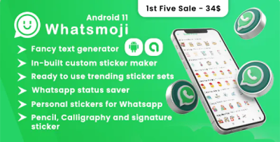 Whatsmoji sticker maker and status saver android 11 supported codermarket.png
