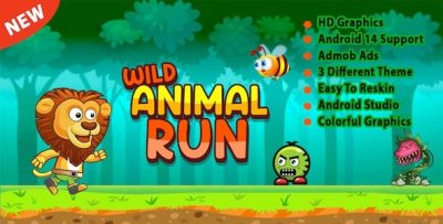 Wild animal run endless run game android studio codermarket.jpeg