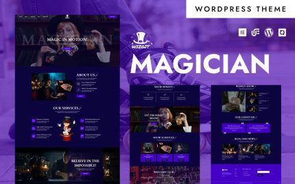Wizgit magician magic tricks circus performer wordpress elementor theme.jpg