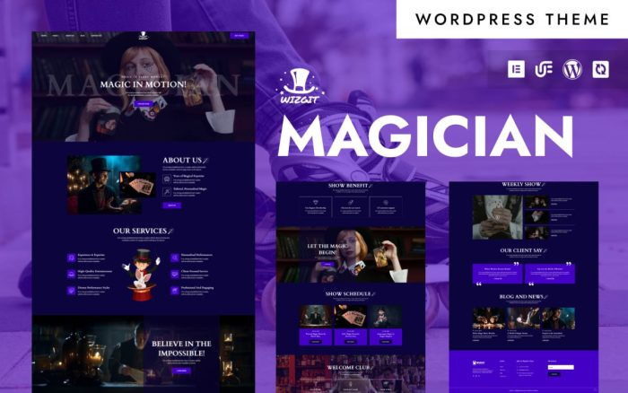 Wizgit magician magic tricks circus performer wordpress elementor theme.jpg