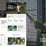 Wochester tennis club academy elementor template kit codermarket.png