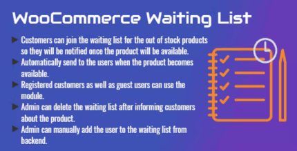 Woocommerce waiting list pre sale list back in stock notifier codermarket.png