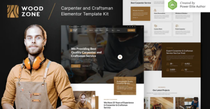 Woodzone carpenter craftsman elementor template kit codermarket.png