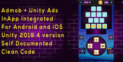 Word connect admob uniy ads with in apps integrated codermarket.png