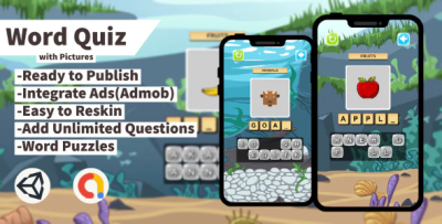 Word quiz with pictures unity admob android ios codermarket.png