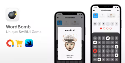 Wordbomb unique swiftui word game codermarket.png