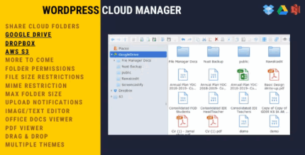 Wordpress cloud manager dropbox google drive s3 folder sharing .png