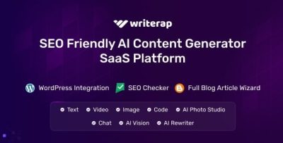 Writerap ai content generator with seo optimizer saas application .jpg