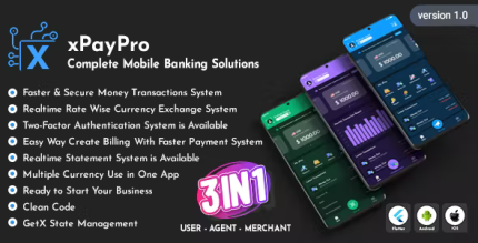 Xpaypro complete mobile banking wallet solutions flutter app codermarket.png