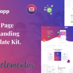 Xshapp app landing elementor template kit codermarket.png