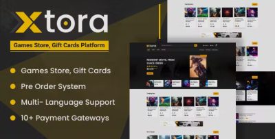 Xtora games and gift cards seller with preorder management codermarket.jpg