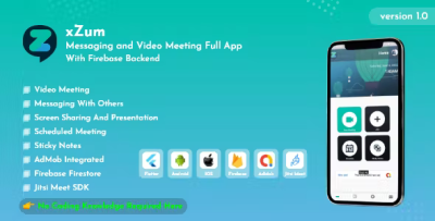 Xzum messaging and video meeting full app with firebase backend codermarket.png