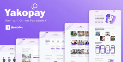 Yakopay online payment app elementor template kit codermarket.png