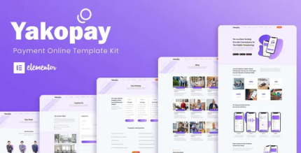 Yakopay online payment app elementor template kit codermarket.png