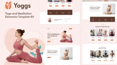 Yoggs yoga meditation elementor template kit codermarket.png