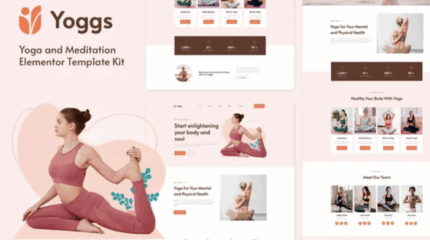 Yoggs yoga meditation elementor template kit codermarket.png