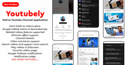 Youtubely native youtube channel android app codermarket.png