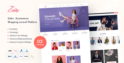 Zaika ecommerce cms laravel ecommerce shopping platform codermarket.png