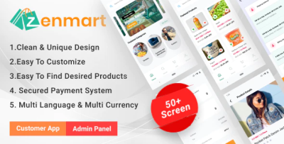 Zenmart ecommerce flutter mobile app with admin panel single vendor .png