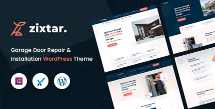 Zixtar garage door services wordpress theme codermarket.png