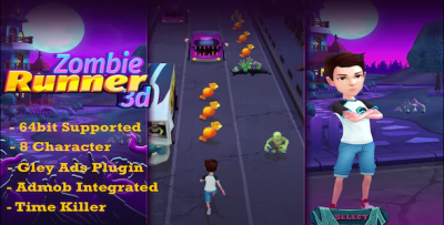 Zombie runner 3d complete unity template codermarket.png