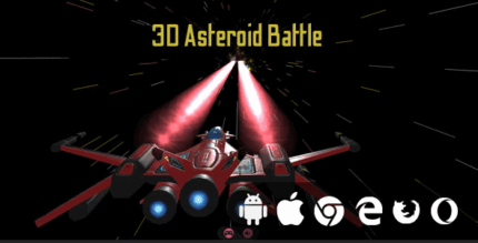 3d asteroid battle cross platform space shooting game codermarket.png