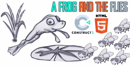 A frog and the flies html5 game construct 3 codermarket.png
