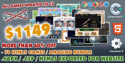 Amazing bundle 70 html5 games construct 2 3 with all source code .png