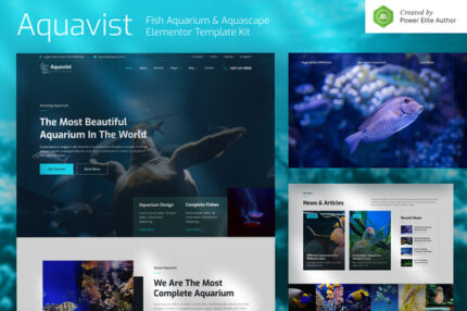 Aquavist fish aquarium aquascape elementor template kit gplpixel 1.jpg