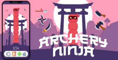 Archery ninja html5 game construct 3 codermarket.png