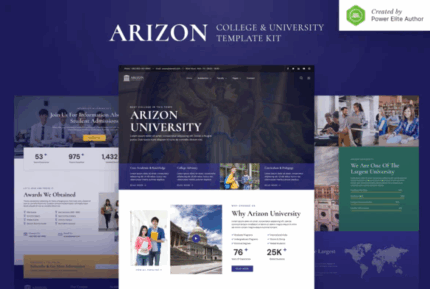 Arizon college university elementor template kit gplpixel 1.png