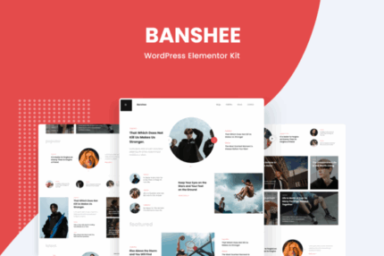 Banshee news magazine wordpress elementor pro template kit gplpixel 1.png
