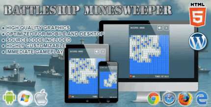Battleship minesweeper html5 game codermarket.png