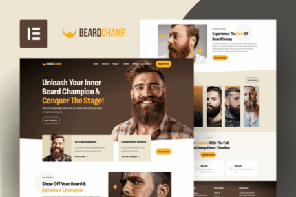 Beardchamp beard mustache competition elementor template kit v10 gplpixel 1.png